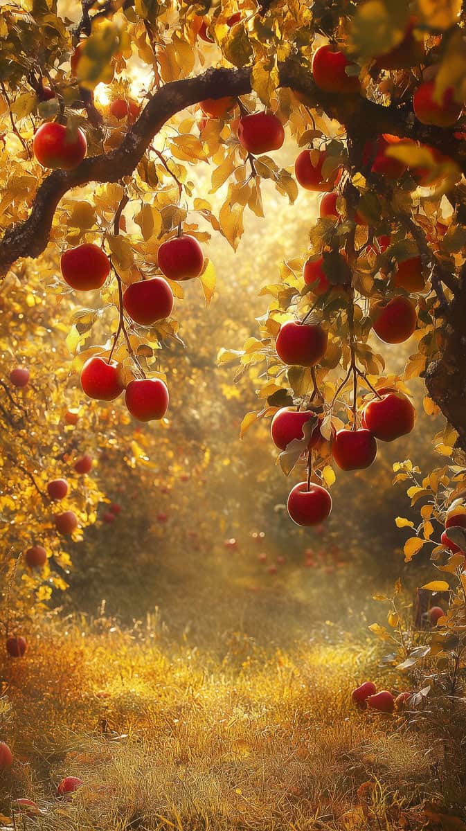 fall aesthetic wallpaper apples