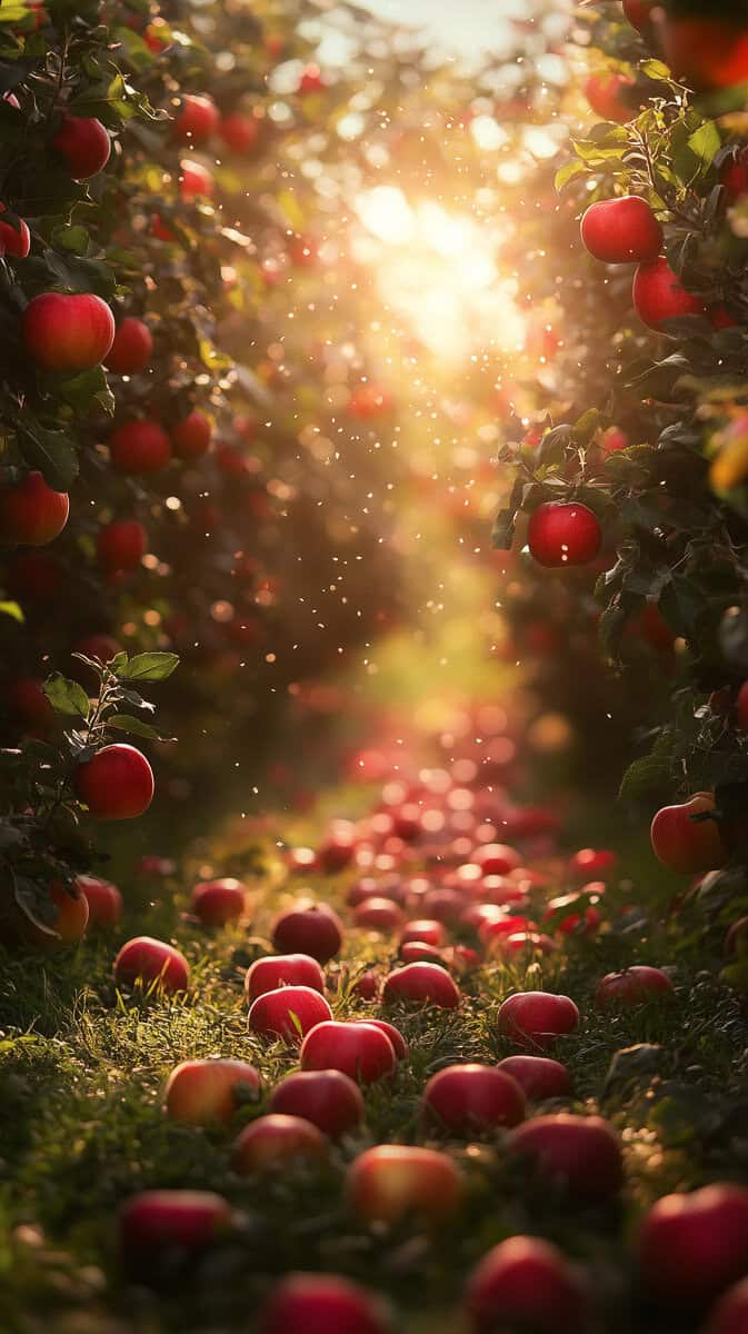 fall aesthetic wallpaper apples