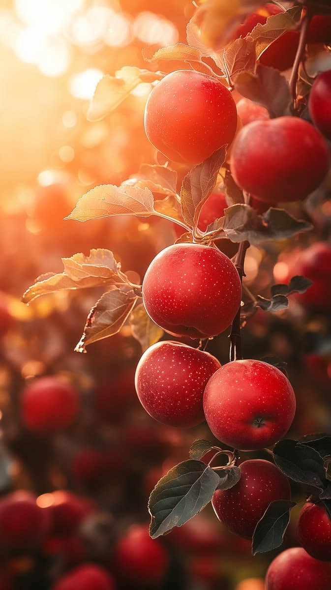 fall aesthetic wallpaper apples