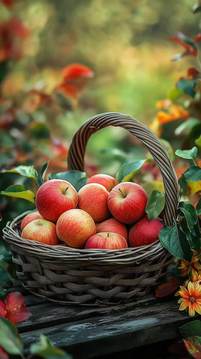 fall aesthetic wallpaper apples