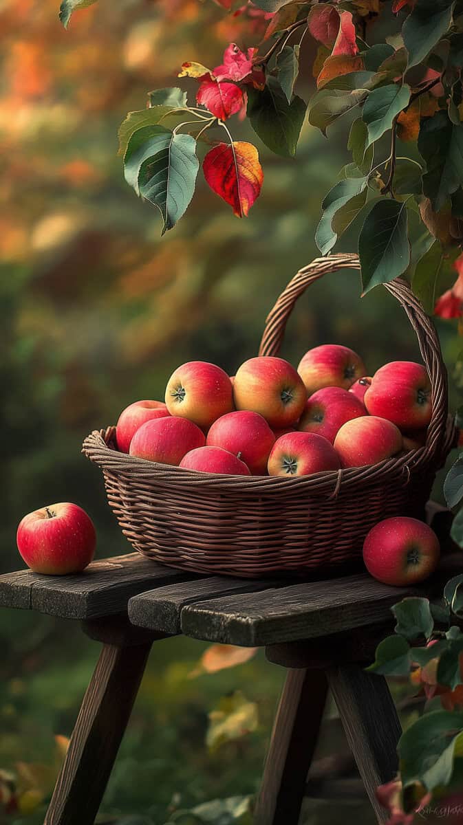 fall aesthetic wallpaper apples