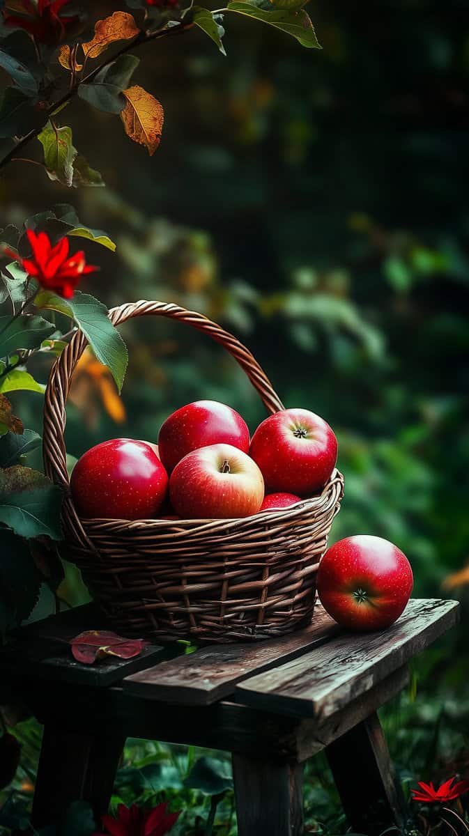 fall aesthetic wallpaper apples