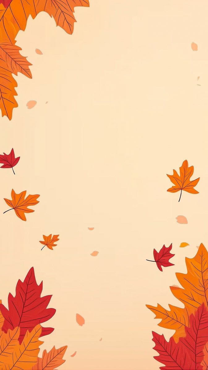 fall leaves on orange