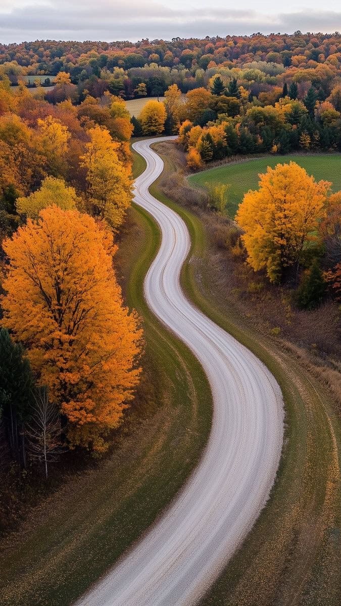 country road in fall