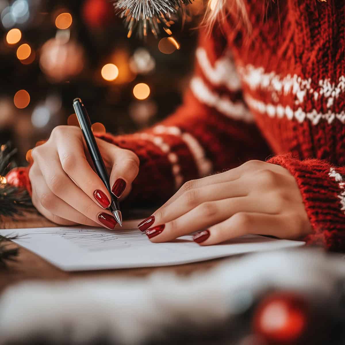 Merry Christmas Wishes-4 | Fit Fun And Over 40 Woman writing christmas message