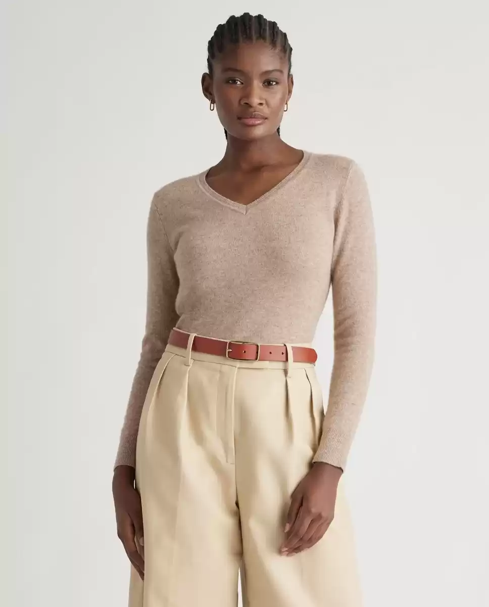 Mongolian Cashmere V-Neck Sweater