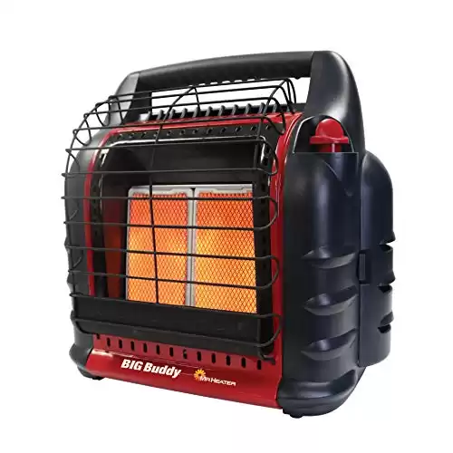 Mr Heater 4000 to 18000 BTU 3 Setting Portable LP Gas Heater Unit with Dual Tank Connection for Indoor and Outdoor Use