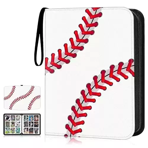 900 Pockets Baseball Card Binder, Trading Card Holder with Sleeves Card Collectors Album, Fit for Baseball Cards Football Basketball Soccer Hockey Sport Trading Cards MTG and Other TCG