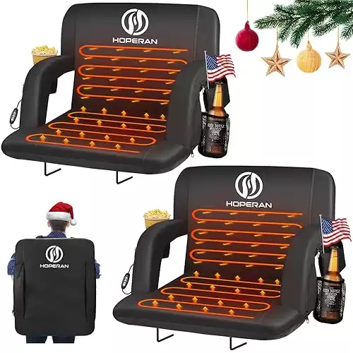 Heated Stadium Seats for Bleachers with Back Support