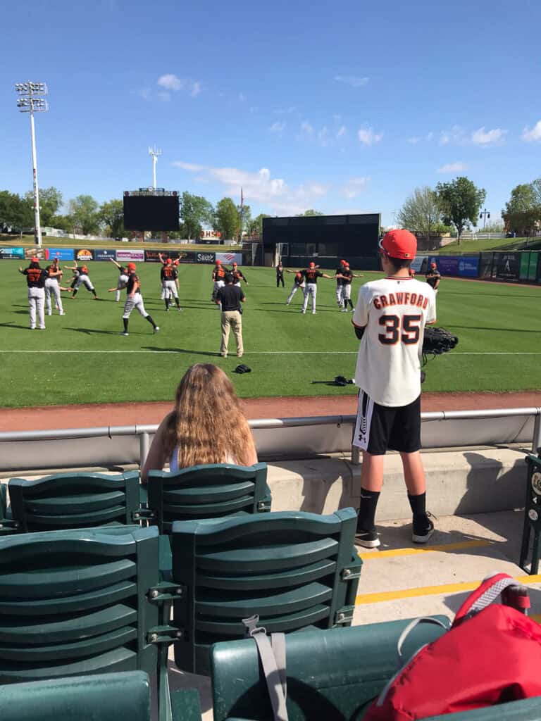 Arizona Spring Training MLB-4 | Fit Fun And Over 40 Child watching batting practice spring training