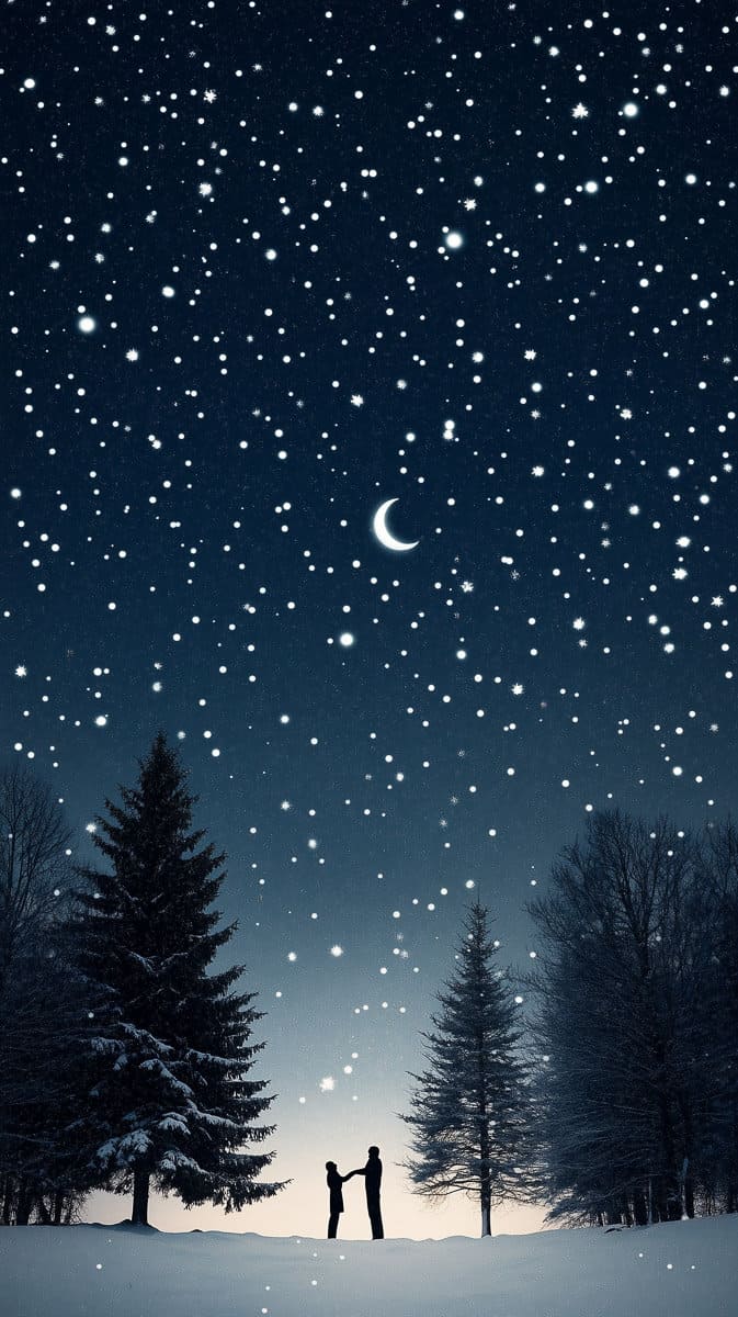 blue winter wallpaper-05 | Fit Fun And Over 40 Snow Night