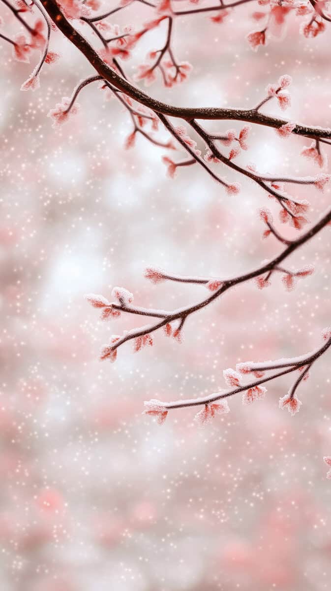 pink winter wallpaper-01 | Fit Fun And Over 40 Pastel Aesthetic Wallpaper