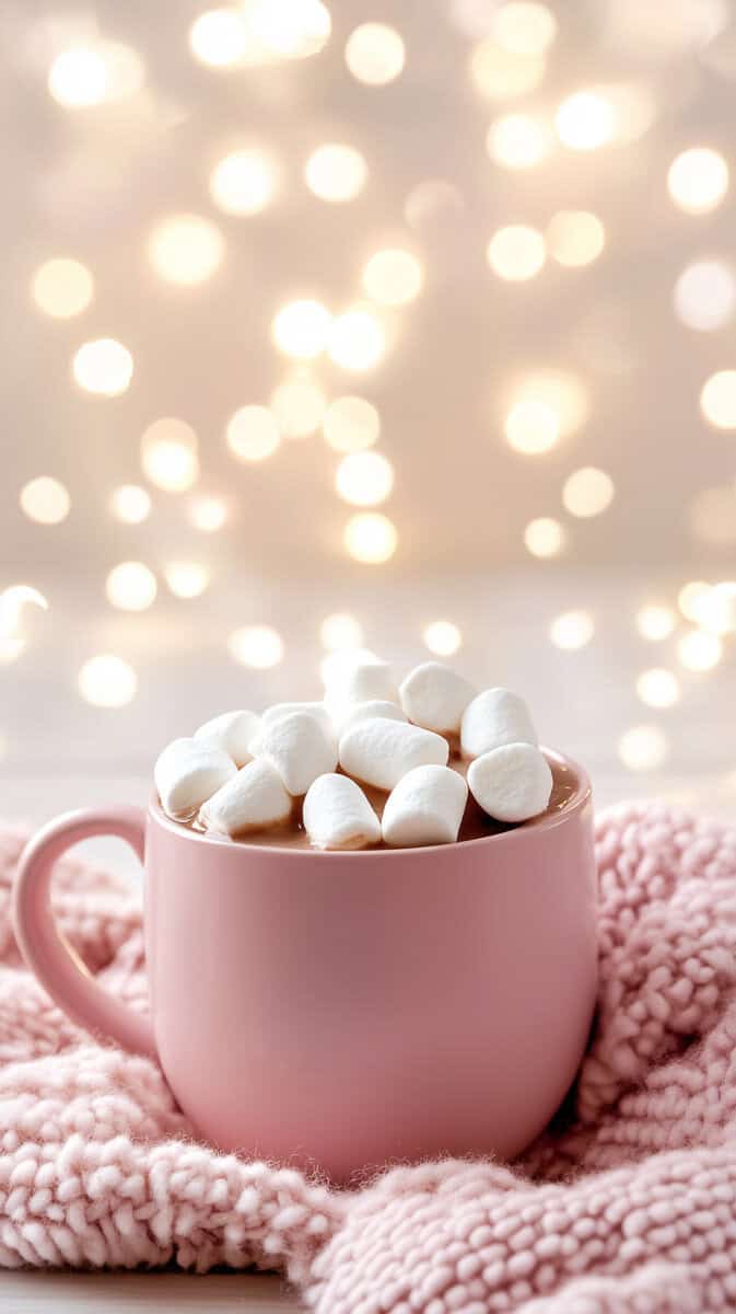 pink winter wallpaper-02 | Fit Fun And Over 40 Cute Home Screen Wallpaper