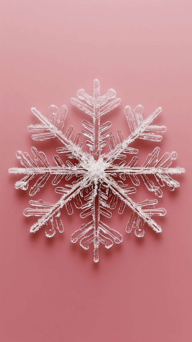 pink winter wallpaper-13 | Fit Fun And Over 40 Pink Snowflakes Wallpaper