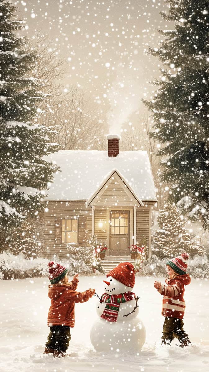 vintage winter wallpaper-3 | Fit Fun And Over 40 Scene Painting