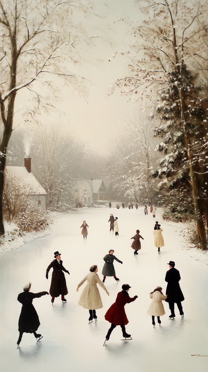 vintage winter wallpaper-4 | Fit Fun And Over 40 January Wallpaper