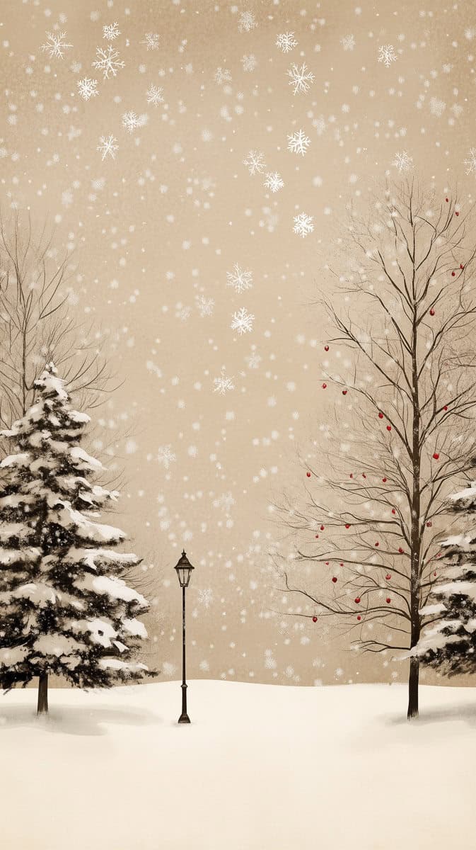 vintage winter wallpaper-8 | Fit Fun And Over 40 Retro Christmas Pictures