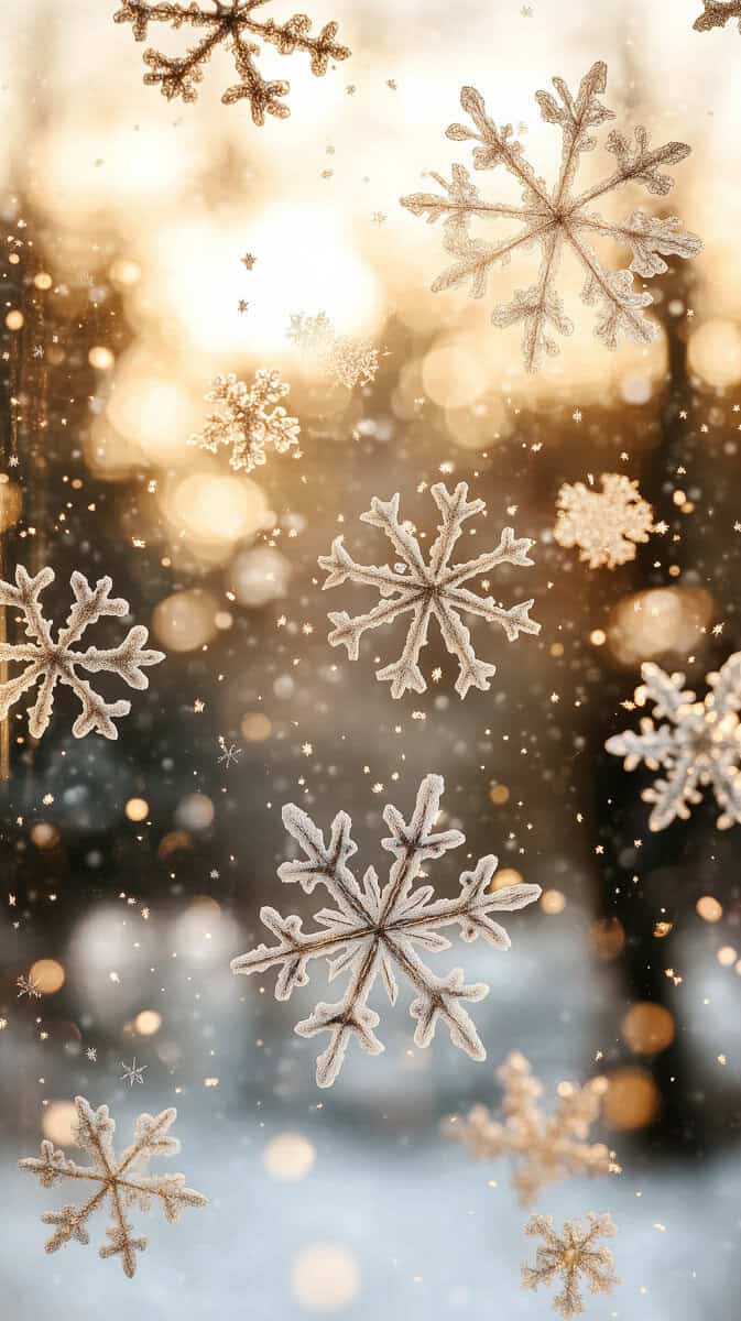 winter wallpapers aesthetic-01 | Fit Fun And Over 40 snowflakes on frosted window