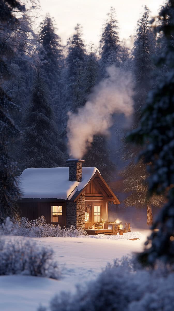 winter wallpapers aesthetic-02 | Fit Fun And Over 40 Winter cabin