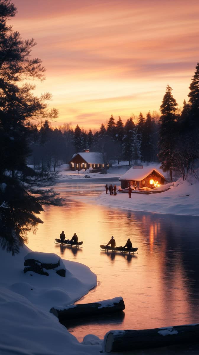 winter wallpapers aesthetic-10 | Fit Fun And Over 40 Winter sunset on river