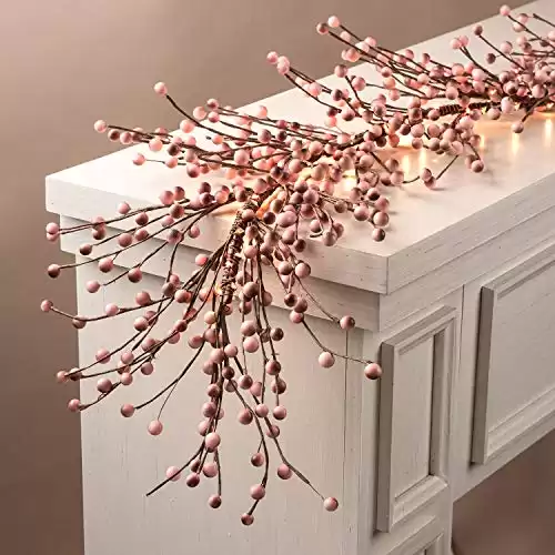 100 LED Lights, Pink Berry Garland