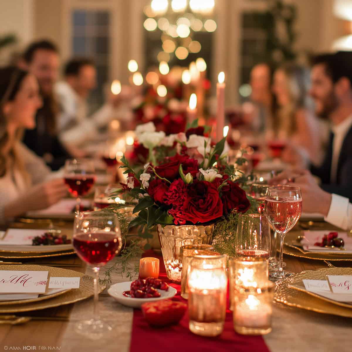 Valentines Party Themes-01 | Fit Fun And Over 40 Red & Gold Valentine’s Dinner Party