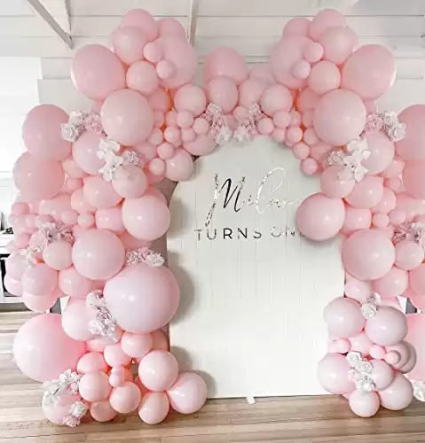 Pastel Pink Balloon Garland Double