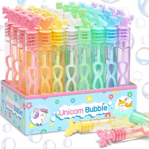 32 Piece Mini Unicorn Bubble Wand