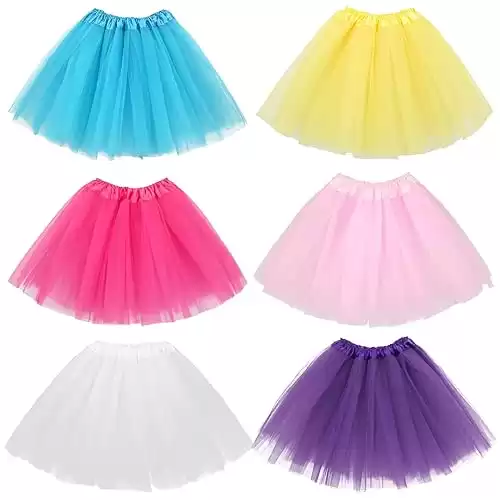 6pc Girls Ballet Tutu Kids Birthday Party Favor Dress Skirt Set