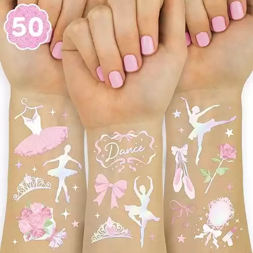 Ballerina Party Temporary Tattoos