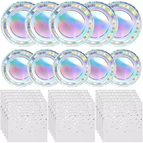 Iridescent Party Supplies Decorations Serve 50