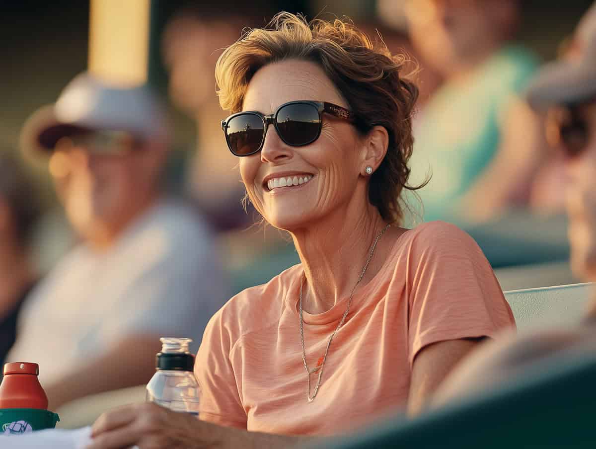 confident baseball mom