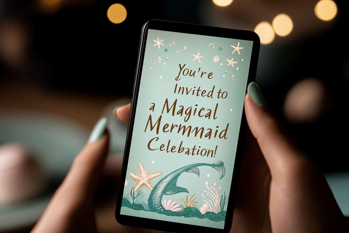 Mermaid themed birthday party-08 | Fit Fun And Over 40 Mermaid party invitation