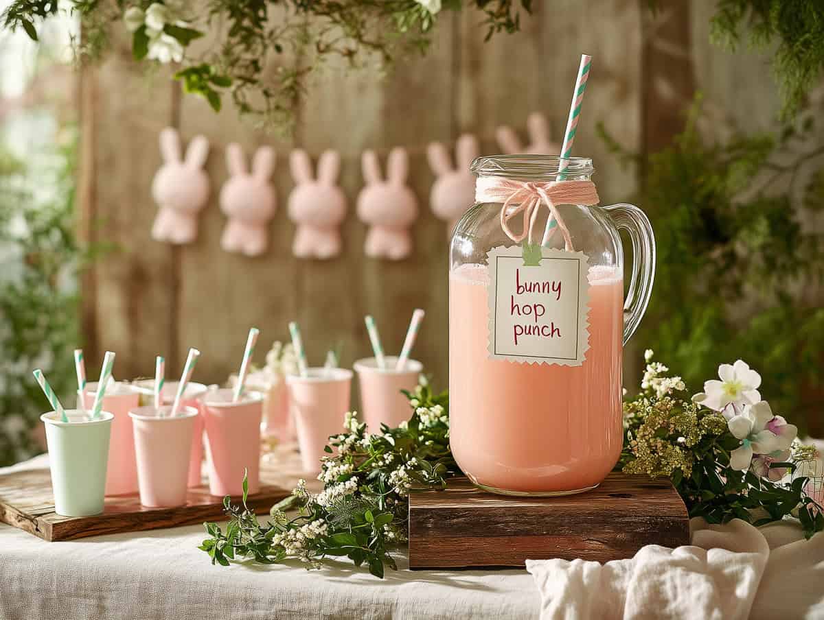 Drinks for Bunny themed birthday party