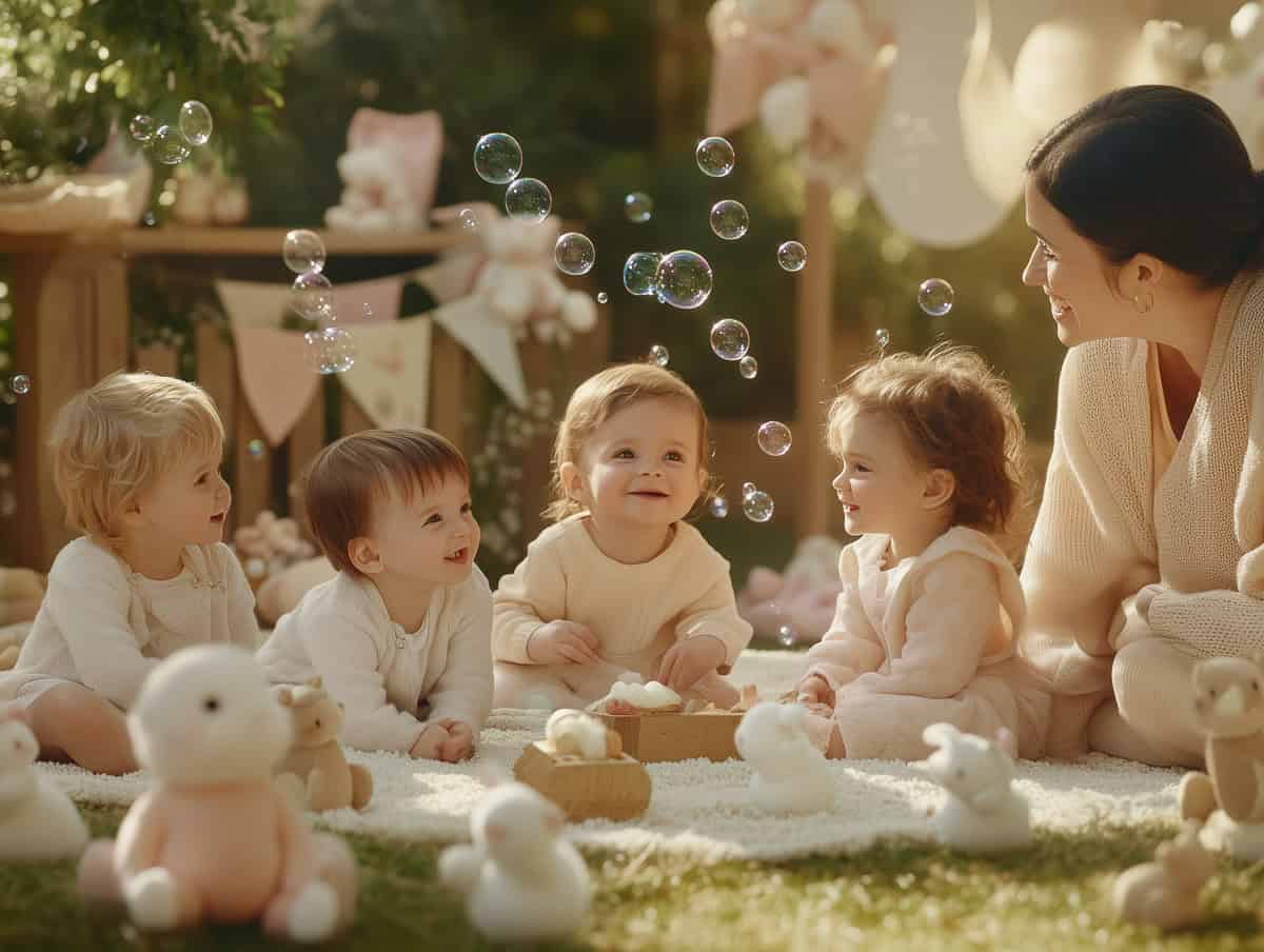 Babies with bubbles