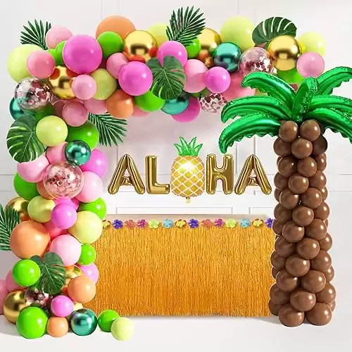 Tropical Luau Balloons Arch Garland Kit