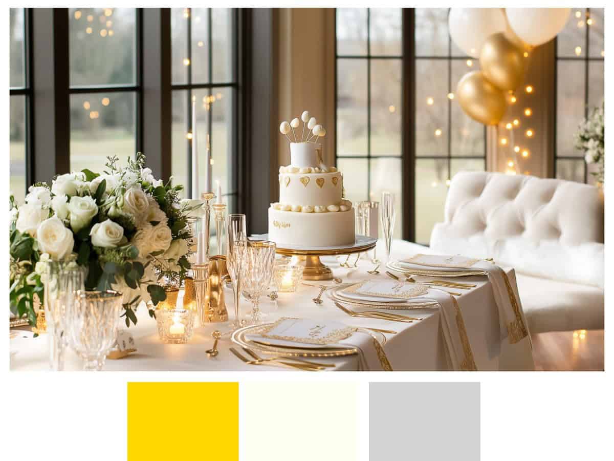 Gold White Elegance