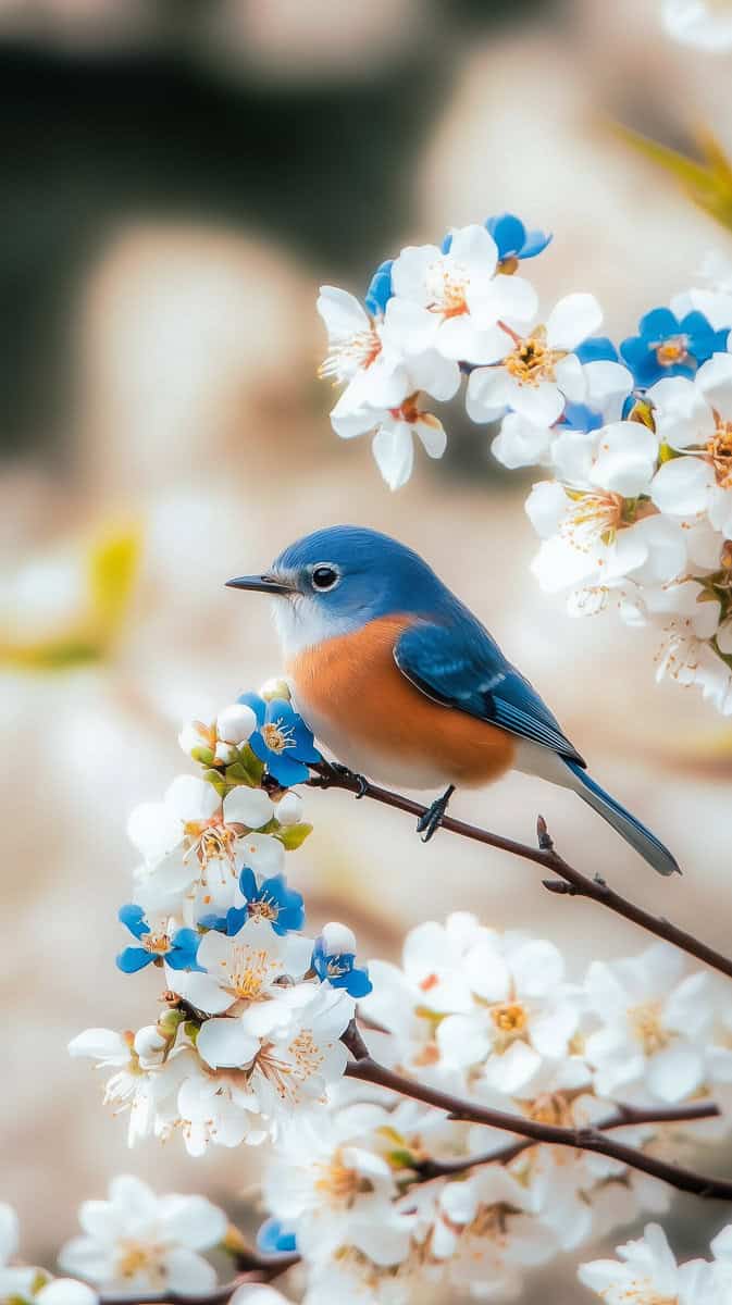Spring wallpaper blue-12