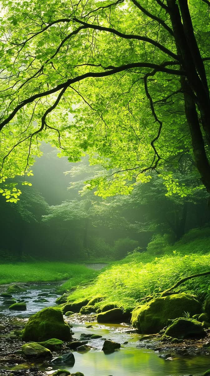 Spring wallpaper green-06