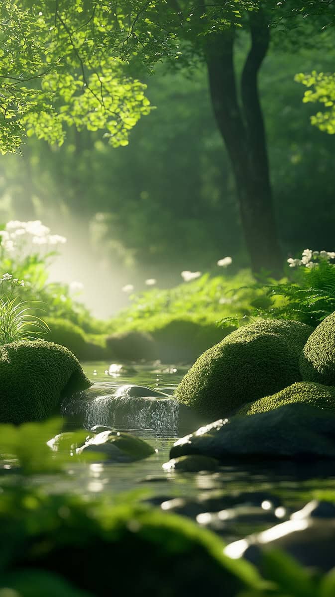 Spring wallpaper green-16