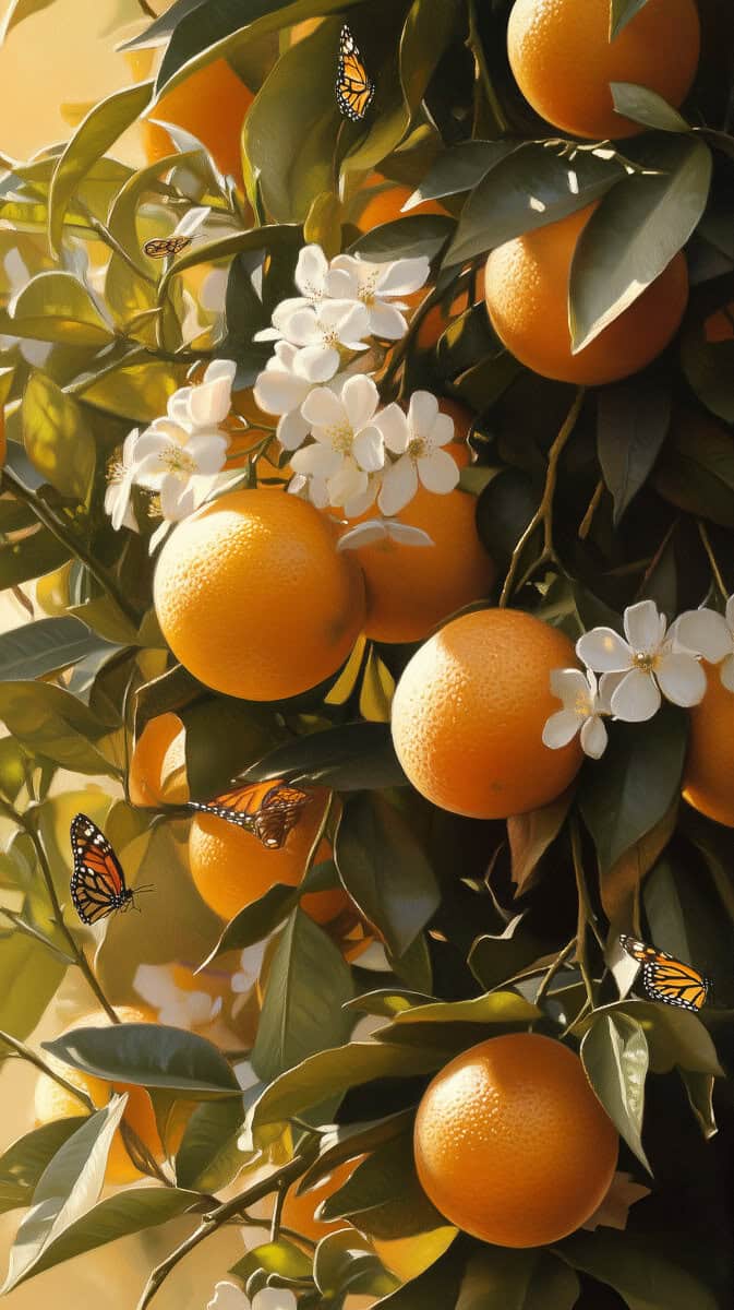 Spring wallpaper orange-08