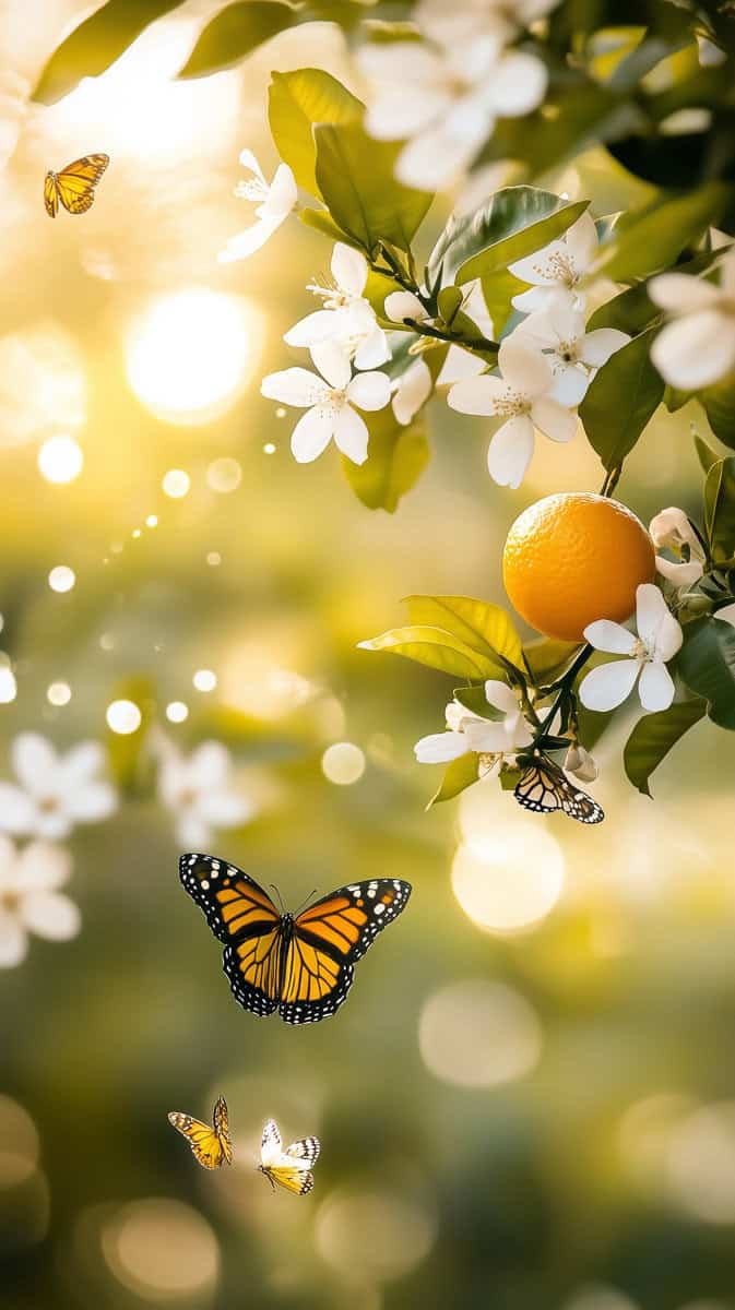 Spring wallpaper orange-09