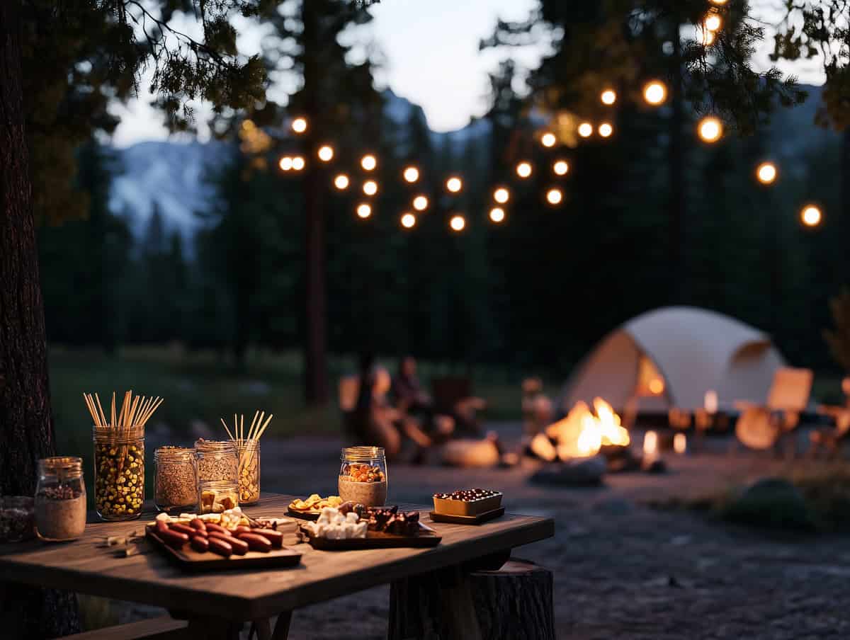 Camping themed Graduation Party