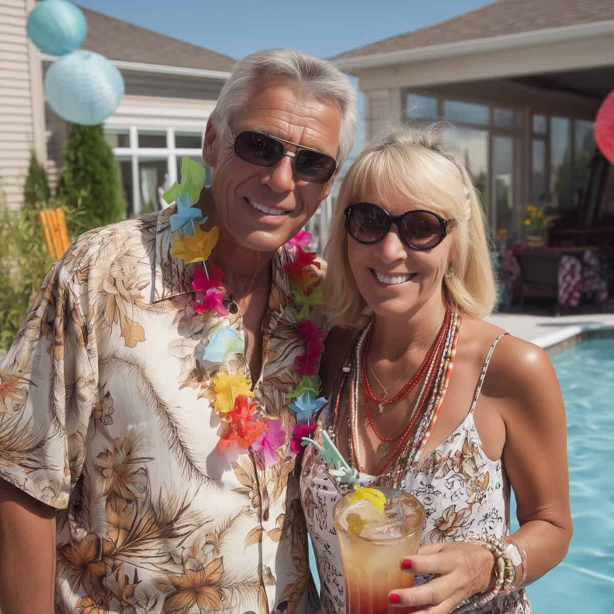 Luau or Hawaiian-Themed 50th Birthday Party