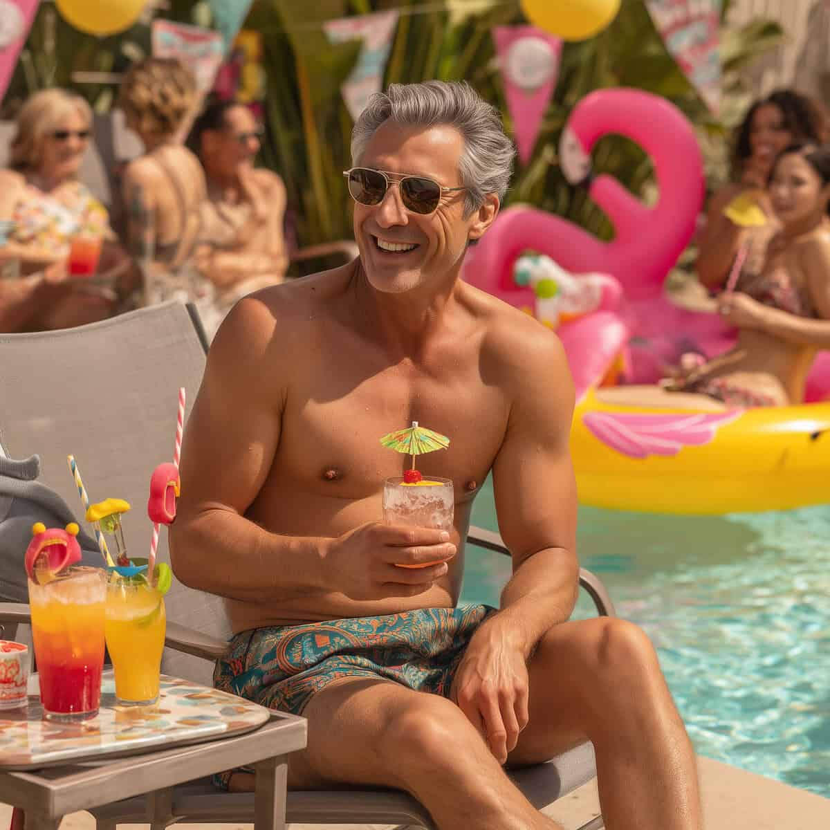 Throw a Fun and Lively Pool Party Extravaganza for His 50th Birthday