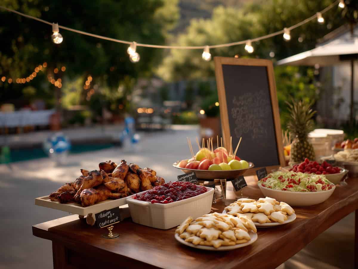 Planning the menu for the Christmas in July Party