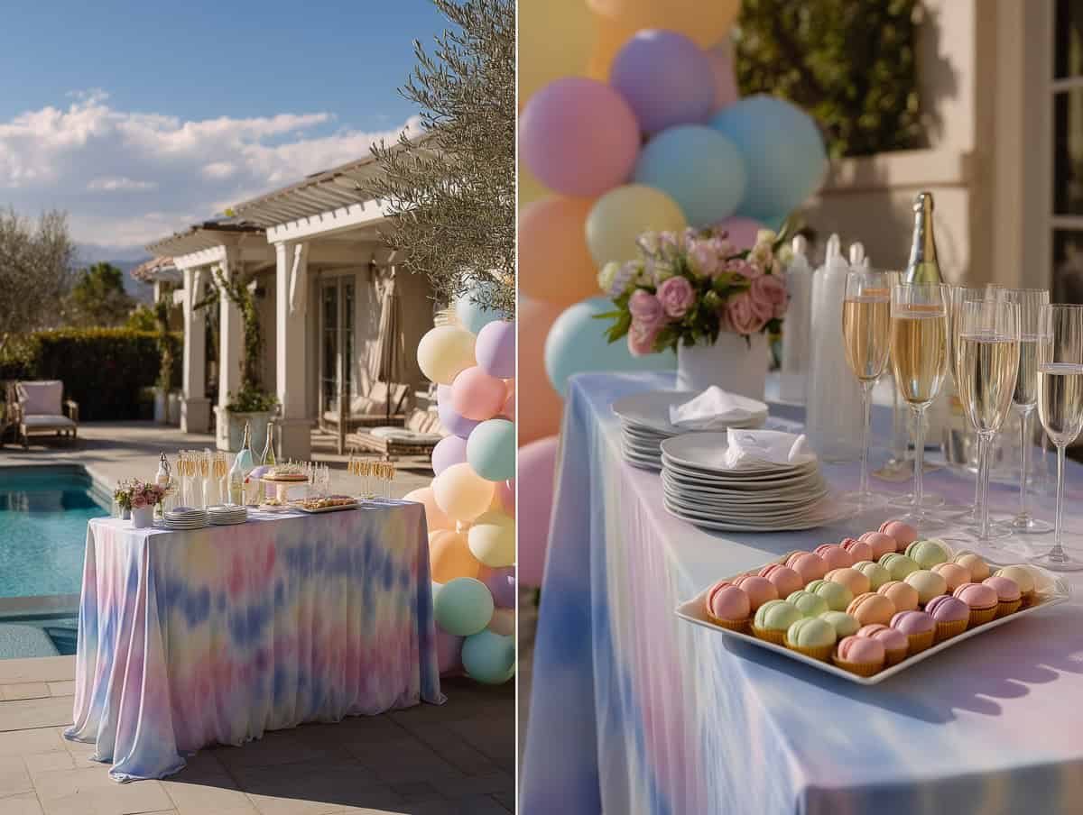 Pool Party Themes-085 | Fit Fun And Over 40 Tie Dye Splash: A Colorful and Fun Pool Party Theme for Summer