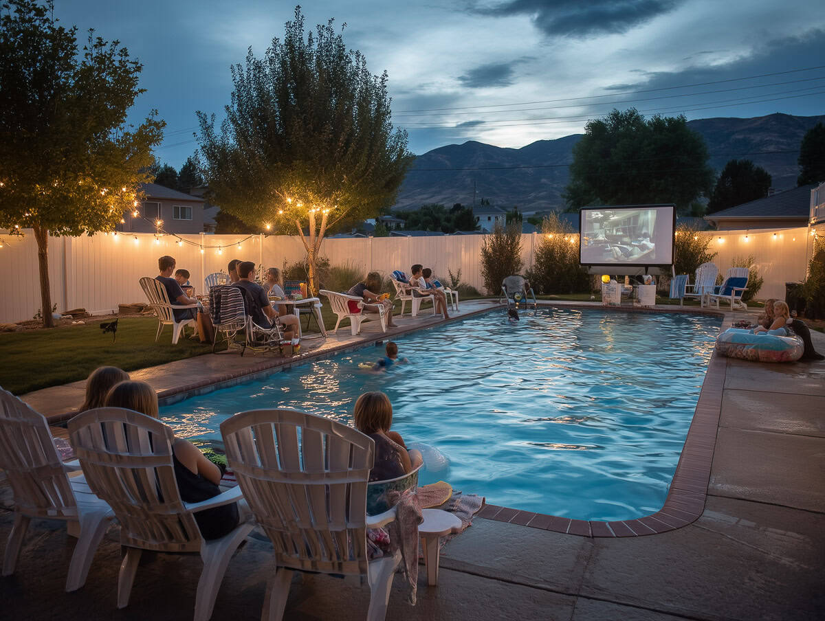Pool Party Themes-096 | Fit Fun And Over 40 Dive-In Movie Night: A Relaxed Pool Party Theme for Summer Evenings