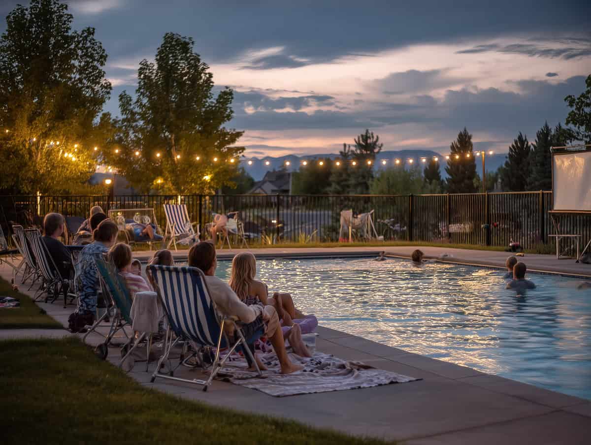 Pool Party Themes-097 | Fit Fun And Over 40 Set the Scene for a Dive-In Movie Night
