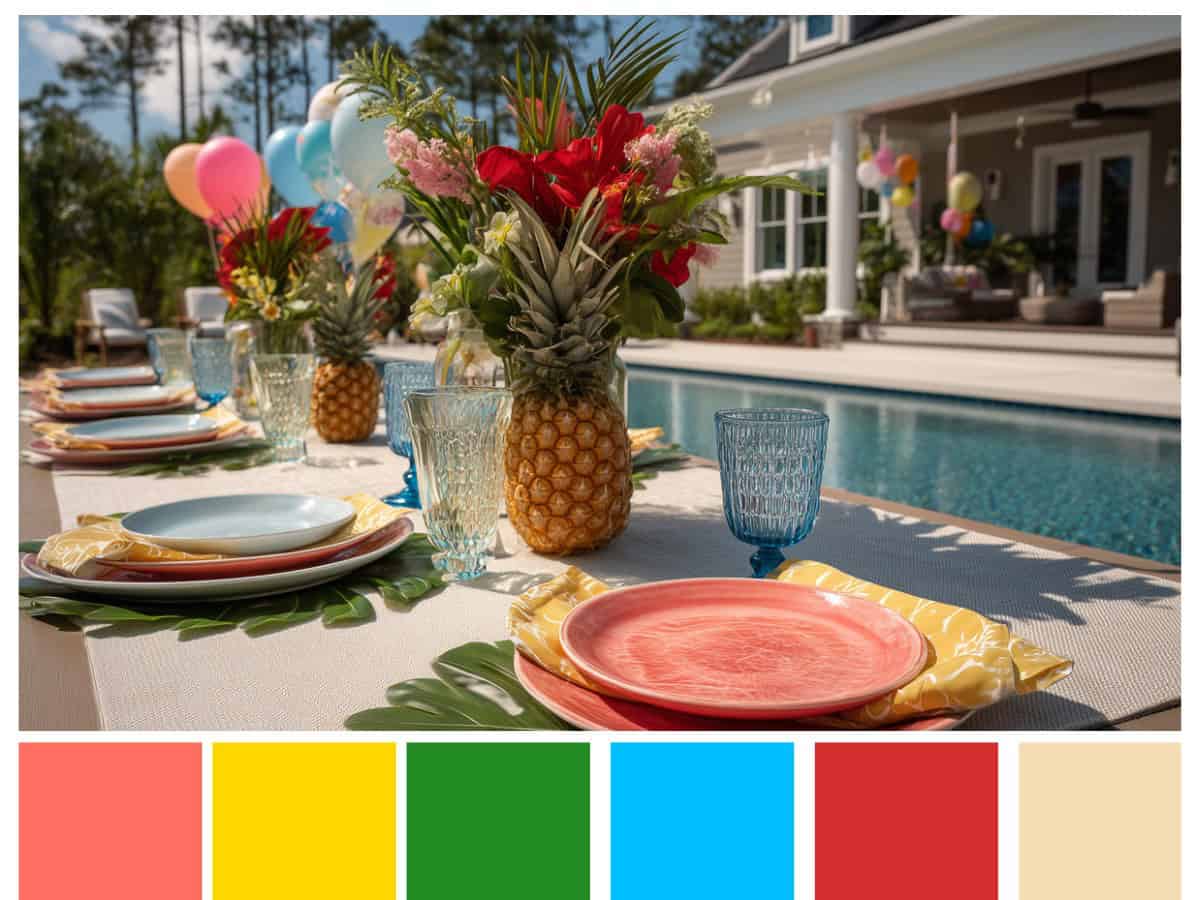 Tropical Christmas Color Palette